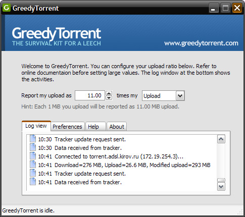 Greedy Torrent 1.01 b